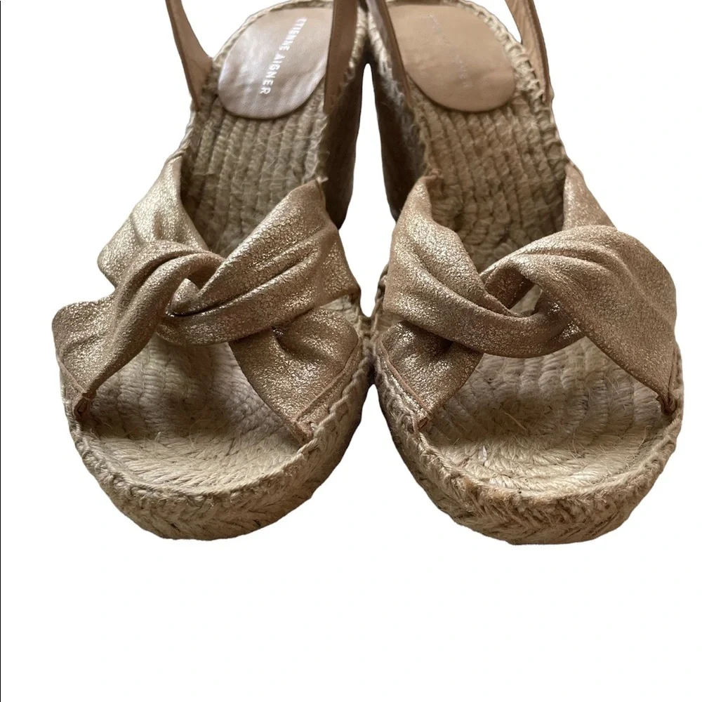 Etienne Aigner Vanna Wedge Espadrille size 8 M